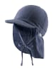 Sterntaler Schirmmütze mit Nackenschutz uni in helles blau