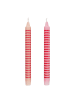 Butlers Butlers Stabkerze ART BOUGIE Streifen 2er-Set in Rosa
