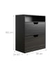 relaxdays Schuhschrank in Grau - (B)60 x (H)102 x (T)24 cm