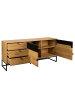 home24 home24 Sideboard in 180 cm im skandinavischen Stil in Eiche Dekor