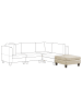 Beliani Ottomane FEVIK in Beige/Schwarz - (W) 76 x (H) 39 x (L) 76 cm