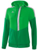 erima Squad Tracktop Jacke mit Kapuze in fern green/smaragd/silver grey