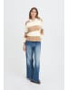 ICHI Strickpullover langarm IHBOSTON Loose fit in SEPIA TINT COMB POLO