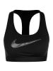 Nike Performance Sport-BH Dri-FIT Swoosh in schwarz / grau