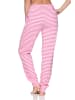 NORMANN Damen Pyjama Hose lang Mix & Match in pink