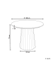 Beliani Esszimmertisch PLATO in Schwarz - (W) 100 x (H) 75 x (L) 100 cm