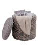 FineBuy Hocker und Sitzsäcke in Grau / Stoff / 40x40x45