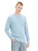 TOM TAILOR Denim Pullover STRUCTURED DOUBLELAYER in Blau