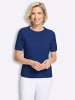 Sieh an! Kurzarm-Pullover in royalblau