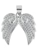 Adeliás Damen Anhänger – Flügel Anhänger aus 925 Silber mit Zirkonia in silber