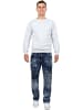 KOSMO LUPO Herren Regular Fit Jeans Stonewashed in Blue