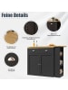 ABRIHOME 360° Drehbare Essbar Sideboardschrank mit Aufbewahrung Seitenregalen