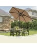 SONGMICS Sonnenschirm Sheld in Taupe - (H)241 x Ø270 cm
