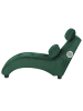 Beliani 2-tlg Chaiselongue SIMORRE in Grün/Schwarz/Silber symmetrisch