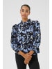 Kaffe Langarm - Hemd KAlura Regular fit in Black/Blue Graphic Strokes