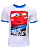 Disney Cars 2er-Set: T-Shirt Disney Cars Lightning McQueen in Blau-Weiß