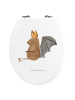 Mr. & Mrs. Panda Toilettendeckel Fledermaus Sitzen ohne Spruch in Weiß