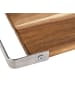 axentia Schneidebrett aus Akazienholz mit Edelstahlgriff - 40 x 30 x 1,5 cm in Braun
