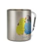 Mr. & Mrs. Panda Becher Aus Edelstahl Wellensittich Liebe ohne S... in Silber