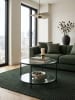 KADIMA DESIGN Couchtisch 80x80x45 cm Glas / Metall Wohnzimmertisch Rund Modern,