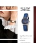 Regent Armbanduhr-Analog blau mittel (ca. 31,5mm) Regent Lederarmband