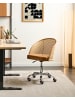 Beliani Bürostuhl BALTIMORE in Braun/Silber/Schwarz - (W) 50 x (H) 76 x (L) 50 cm