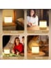 ZMH 2er-Set Tischleuchte LED in beige holz 3600 mAh Akku Touch Dimmbar USB Timer