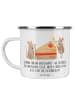 Mr. & Mrs. Panda Camping Emaille Tasse 6. Hochzeitstag Zuckerhoc... in Weiß
