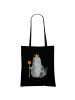 Mr. & Mrs. Panda Tote Bag Katze König ohne Spruch in Schwarz