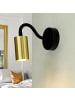 Licht-Erlebnisse Wandlampe (B)10 x (H)30 cm in Schwarz Messing