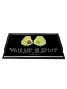 Mr. & Mrs. Panda fußmatte Avocado Pärchen mit Spruch in Schwarz