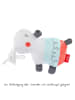 Fehn Mini-Kuscheltier mit Schnullerhalter Nilpferd in grau,bunt