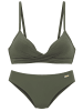 LASCANA Bustier-Bikini in oliv