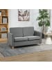 HOMCOM 2 Sitzer Sofa-141L x 70B x 78H cm-Hellgrau