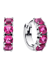 Pandora Damen-Creolen Ohrringe Pink Silber