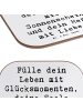 Mr. & Mrs. Panda Coaster Spruch Leichtigkeit im Leben mit Spruch in Weiß