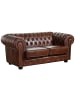 58 aufm Kessel SOFA 2-Sitzer Kath Bezug Wischleder Buche nussbaum dunkel / braun