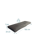 relaxdays Wandregal "Baumkante" in Schwarz - (B)100 x (H)3 x (T)22 cm