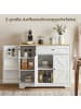 HOMCOM Sideboard in Weiß 100L x 40B x 81H cm