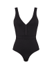 Sea Level Essentials Spliced Multifit Waisted One Piece in BLACK
