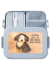 Mr. & Mrs. Panda MEPAL Bentobox Hund Entspannen Design mit Spruch in Blau Pastell