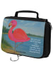 Mr. & Mrs. Panda beauty case Flamingo Classic Design mit Spruch in Weiß