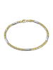 GoldDream 333 Gelbgold , 333 Weißgold Damen GoldDream Armbänder Tigerauge ca. 19cm