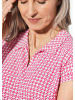 GOLDNER Jersey-Poloshirt ärmellos Jacquard in pink / weiß / gemustert