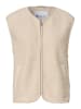 Street One Teddy-Weste mit Zipper und Corddetails in Soft Fawn Beige