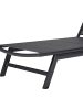 ebuy24 Sonnenliege Stara Schwarz 200 x 63 cm