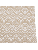 Beliani Geflochtener Teppich ATIMA in Beige/Weiß - (W) 80 x (L) 150 cm