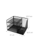 relaxdays Schreibtisch Organizer in Schwarz – (B)37 x (H)23,5 x (T)30,5 cm