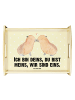 Mr. & Mrs. Panda Holztablett Capybara Liebe mit Spruch in Gelb Pastell