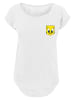 F4NT4STIC Long Cut T-Shirt Looney Tunes Tweety Pie Face Faux Pocket in weiß